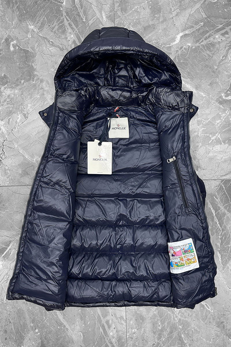 Moncler Мужской жилет logo-patch - Navy 