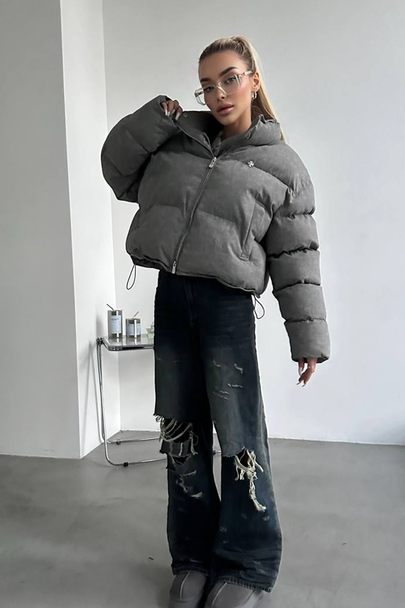 Chrome Hearts Женская серая куртка 