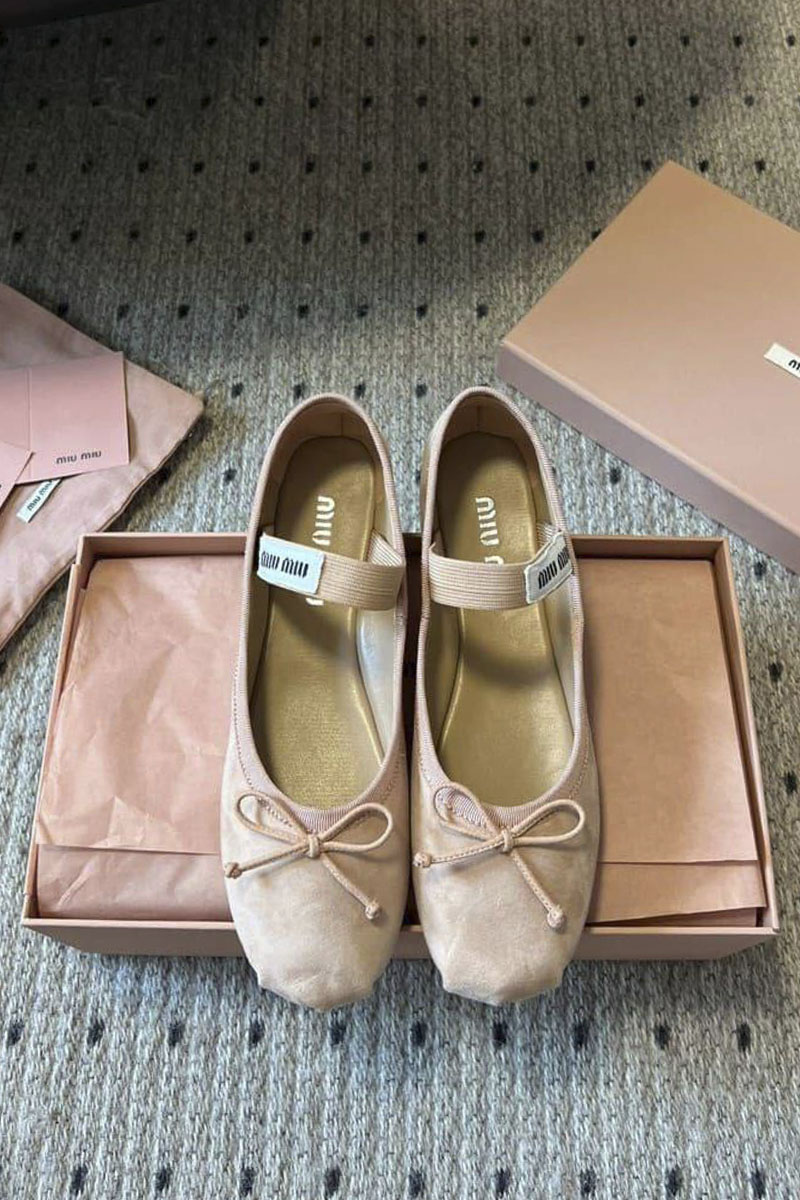 MIU MIU Женские замшевые балетки premium