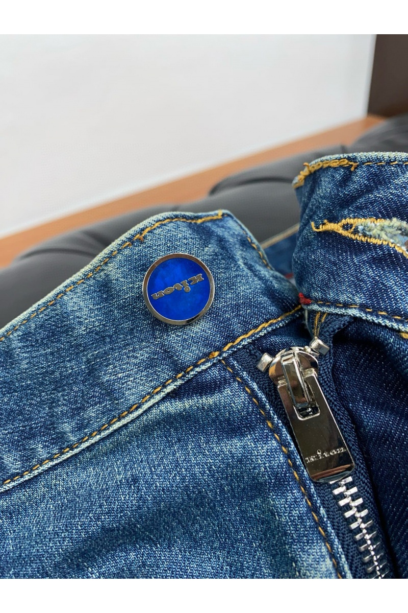 Kiton Мужские синие джинсы Premium