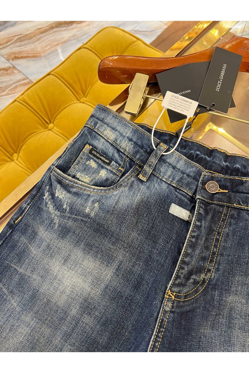 Dоlсе & Gаbbаnа Мужские синие джинсы skinny fit Premium