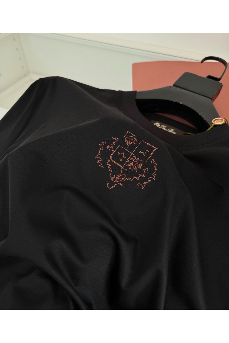 Loro Piana Мужская чёрная футболка premium