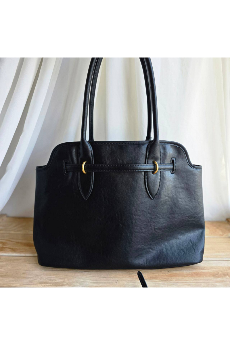 MIU MIU Женская кожаная сумка Aventure nappa 42x29 см - Black