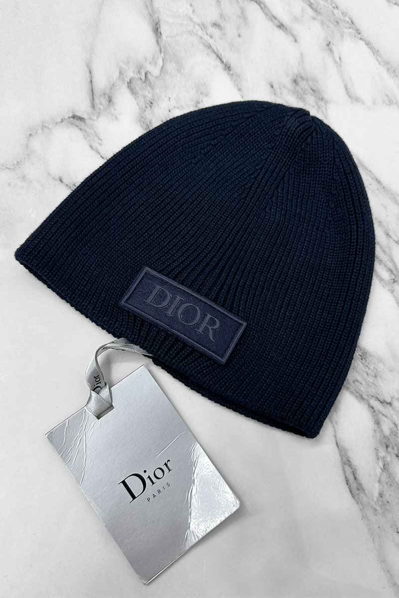 Dior Мужская шапка тёмно-синего цвета