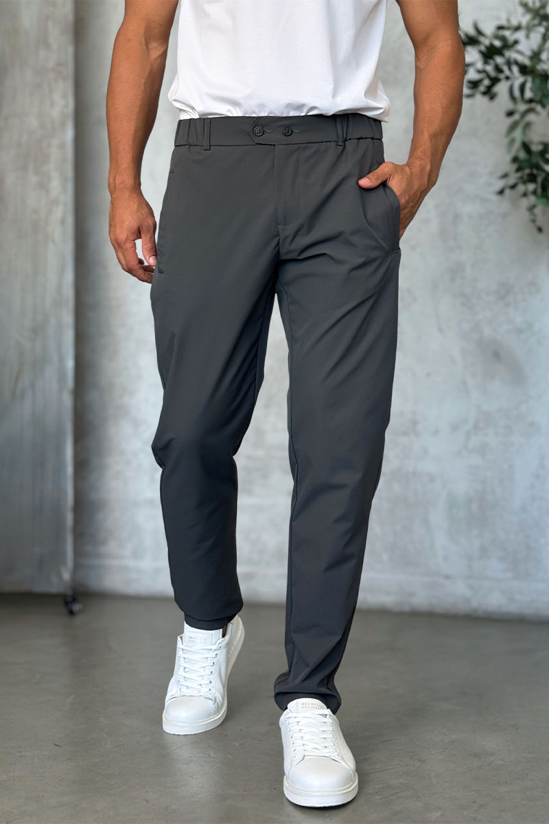Zilli Мужские брюки цвета хаки slim fit 
