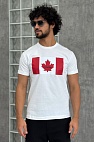 Футболка белого цвета Flag of Canada 