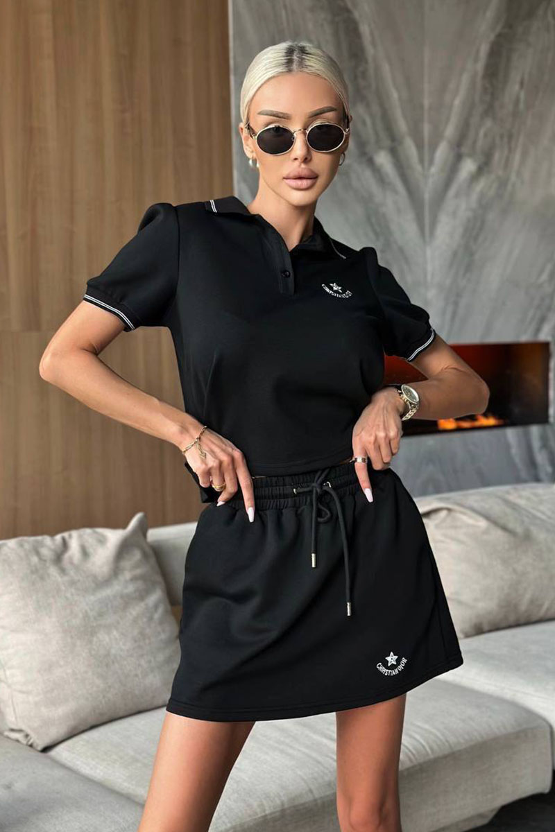 Dior Женский костюм двойка чёрного цвета 