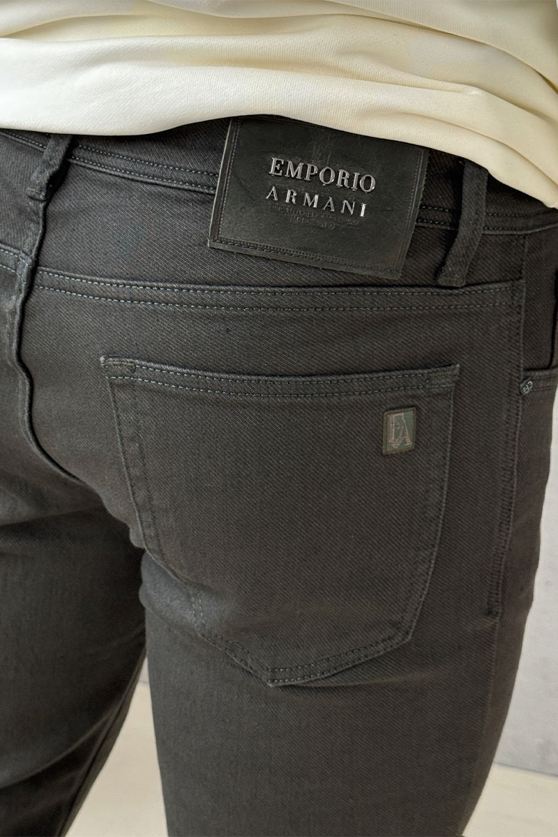 Emporio Armani EA7 Мужские тёмно-серые джинсы 