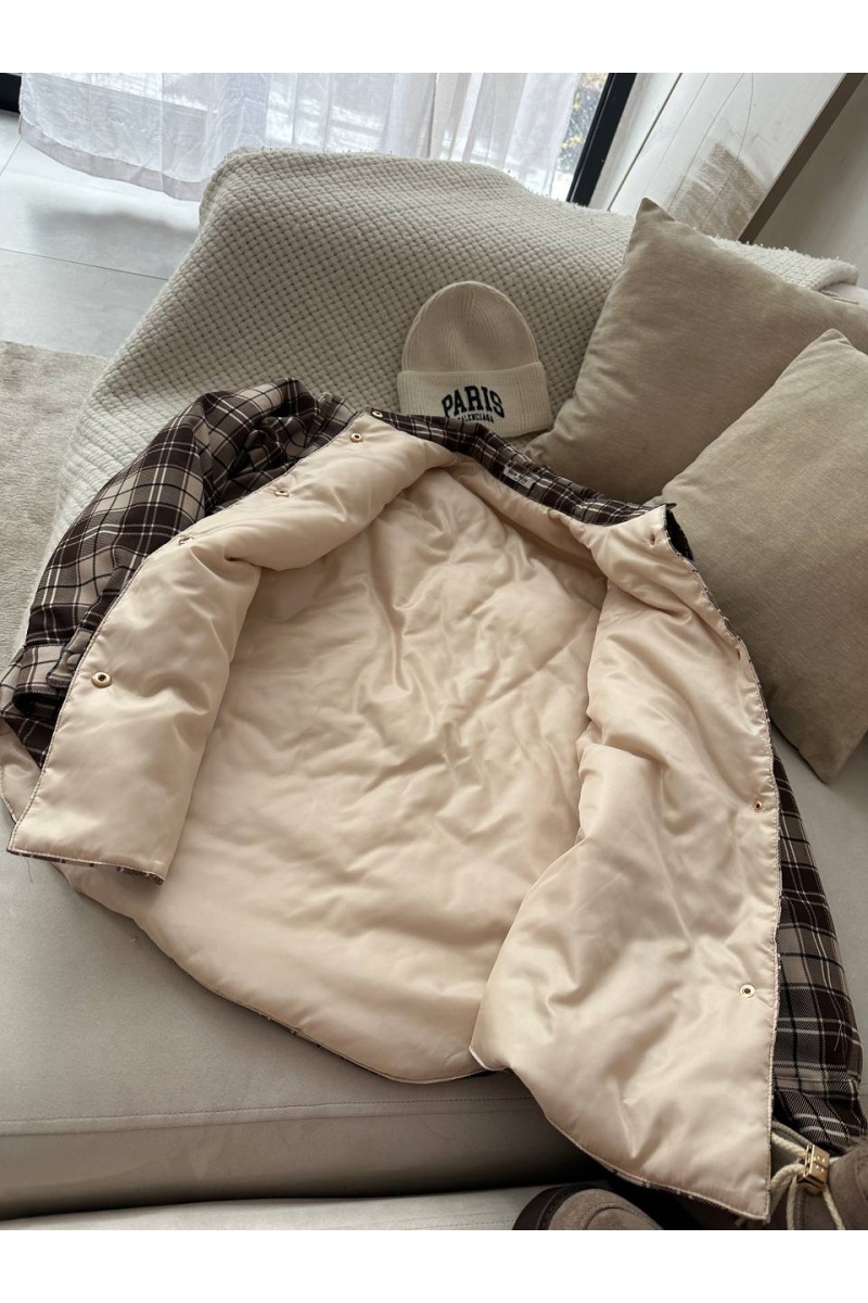 MIU MIU Женская утеплённая куртка в клетку Premium