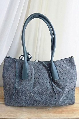 Замшевая сумка intrecciato 42x26