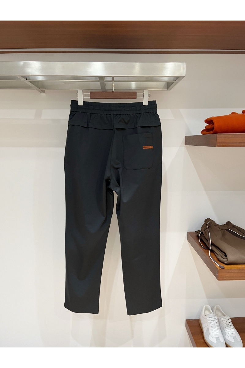 Zegna Мужские чёрные штаны premium