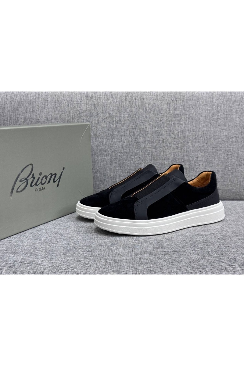 Brioni Мужские комбинированные слипоны 