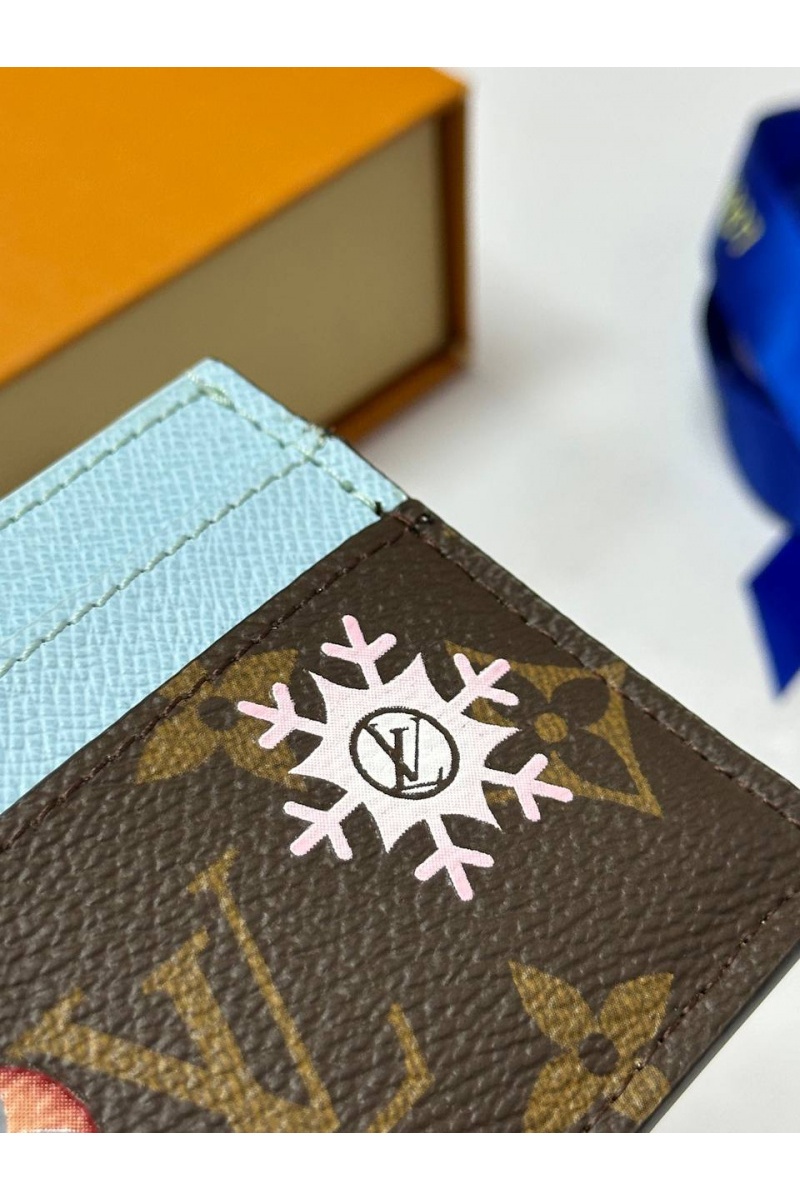 Lоuis Vuittоn Кожаный кардхолдер Charms Vivienne Premium 7.3x0.3x10.2 см