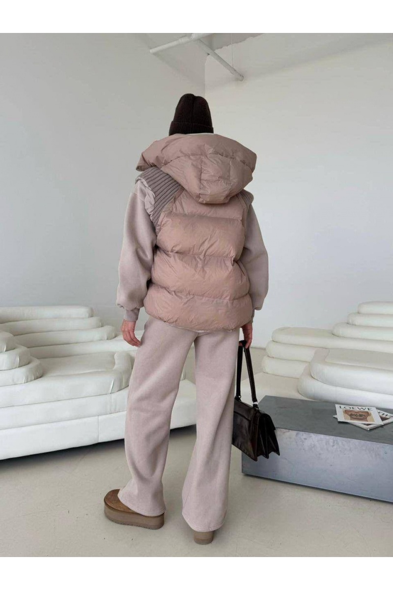 Max Mara Женский костюм тройка на флисе premium - Beige