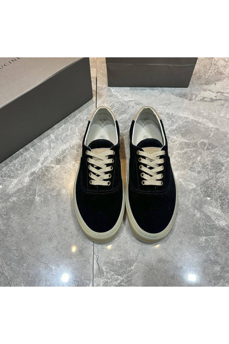 Brunеllо Сuсinеlli Замшевые кеды Sail low-top - Black