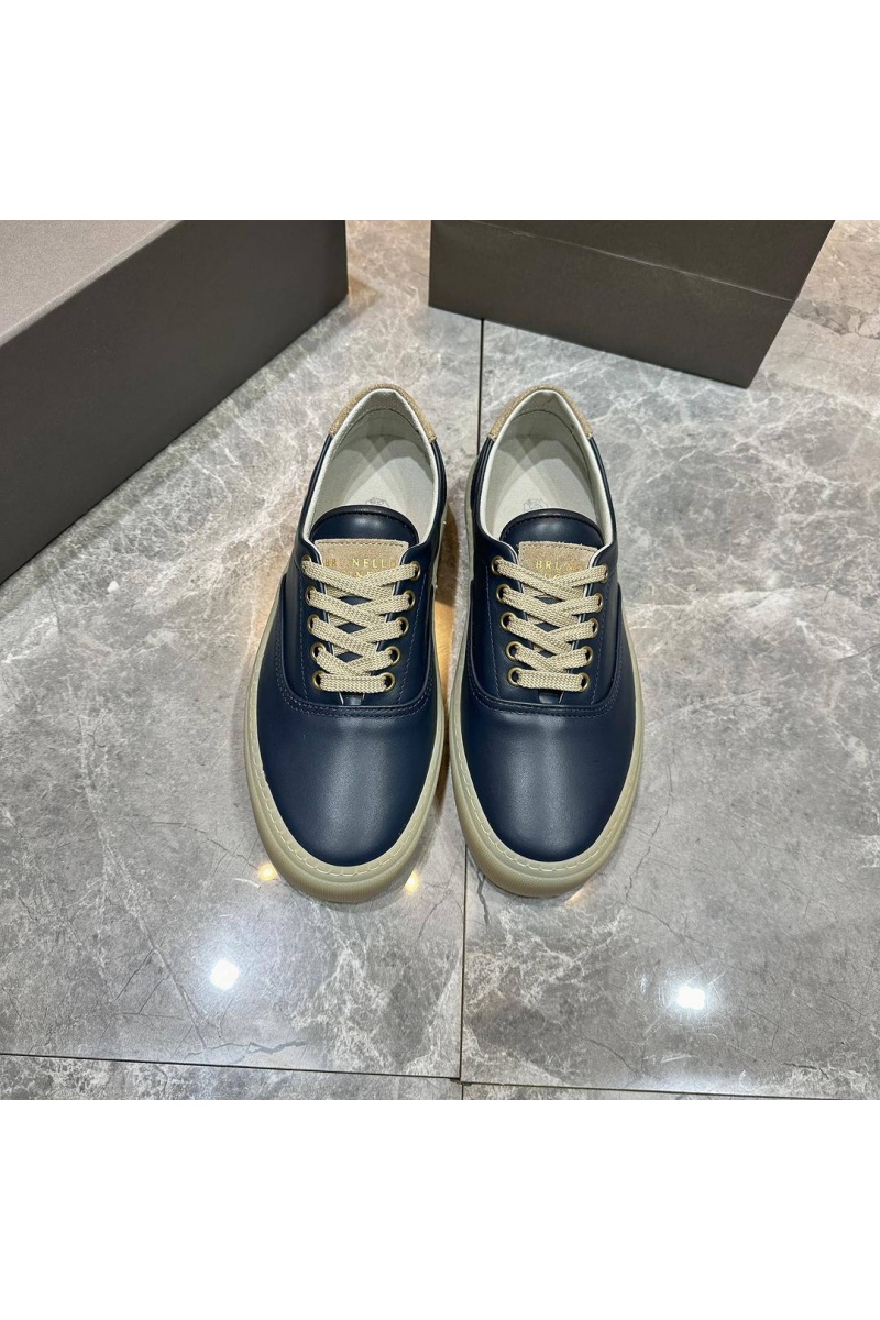 Brunеllо Сuсinеlli Кожаные кеды Sail low-top - Blue