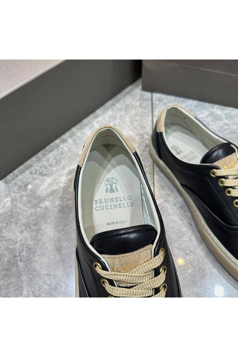 Brunеllо Сuсinеlli Кожаные кеды Sail low-top - Black