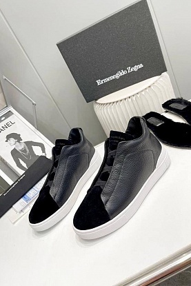 Кроссовки с мехом Triple Stitch high-top - Black