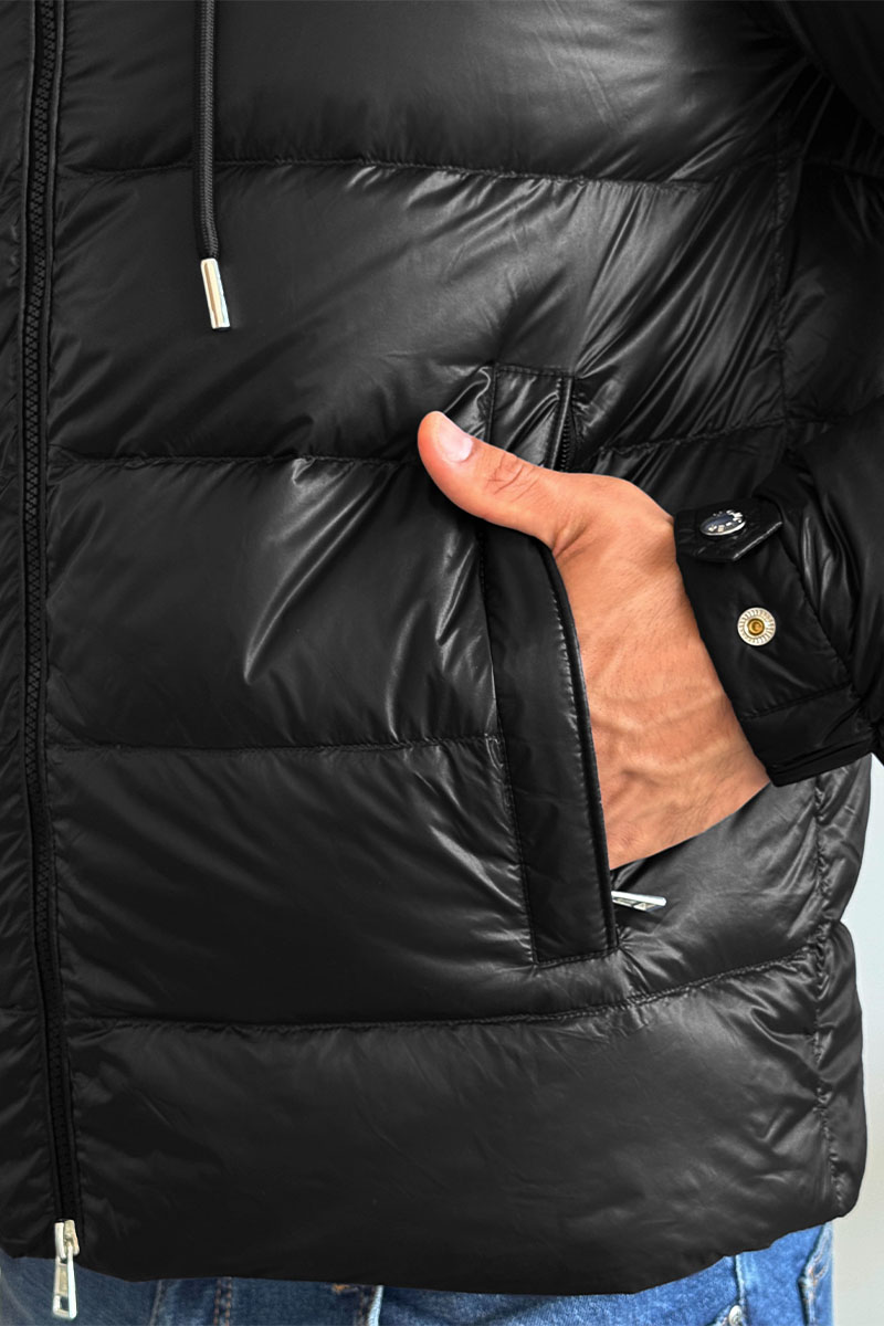 Moncler Мужской чёрный пуховик Pavin