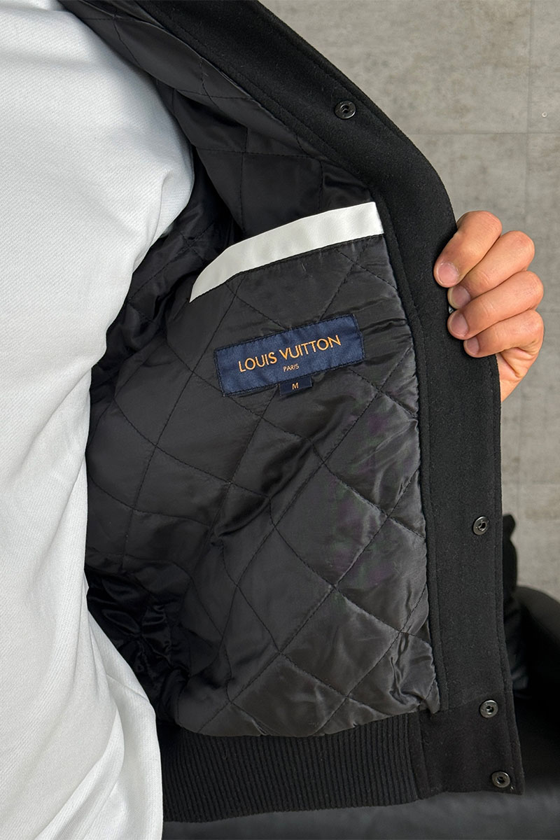 Lоuis Vuittоn Мужской чёрный бомбер Baseball multi-patch