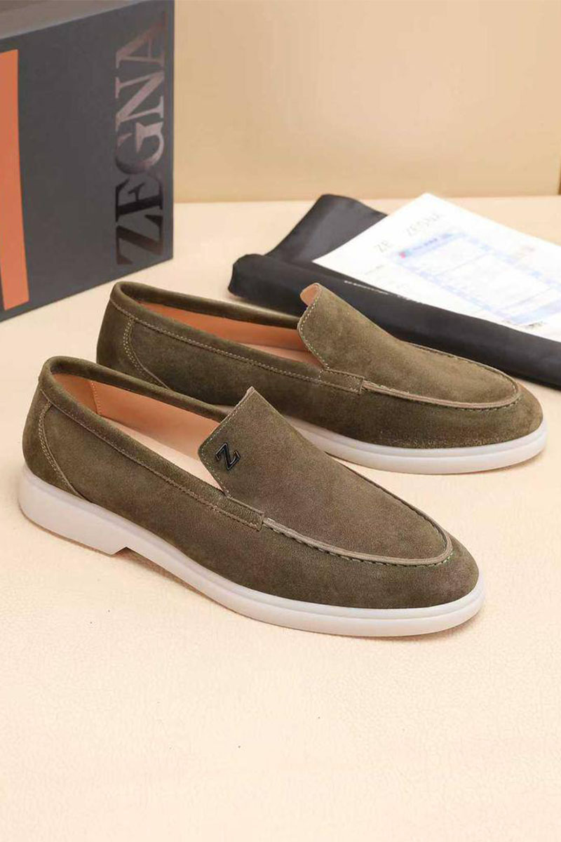 Zegna Мужские замшевые лоферы