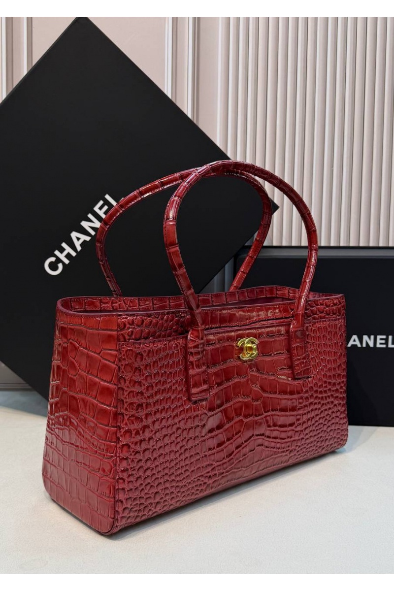Chаnеl Кожаная сумка Shopping Tote premium 35x19x12 см