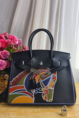 Кожаная сумка Birkin 30x25 см