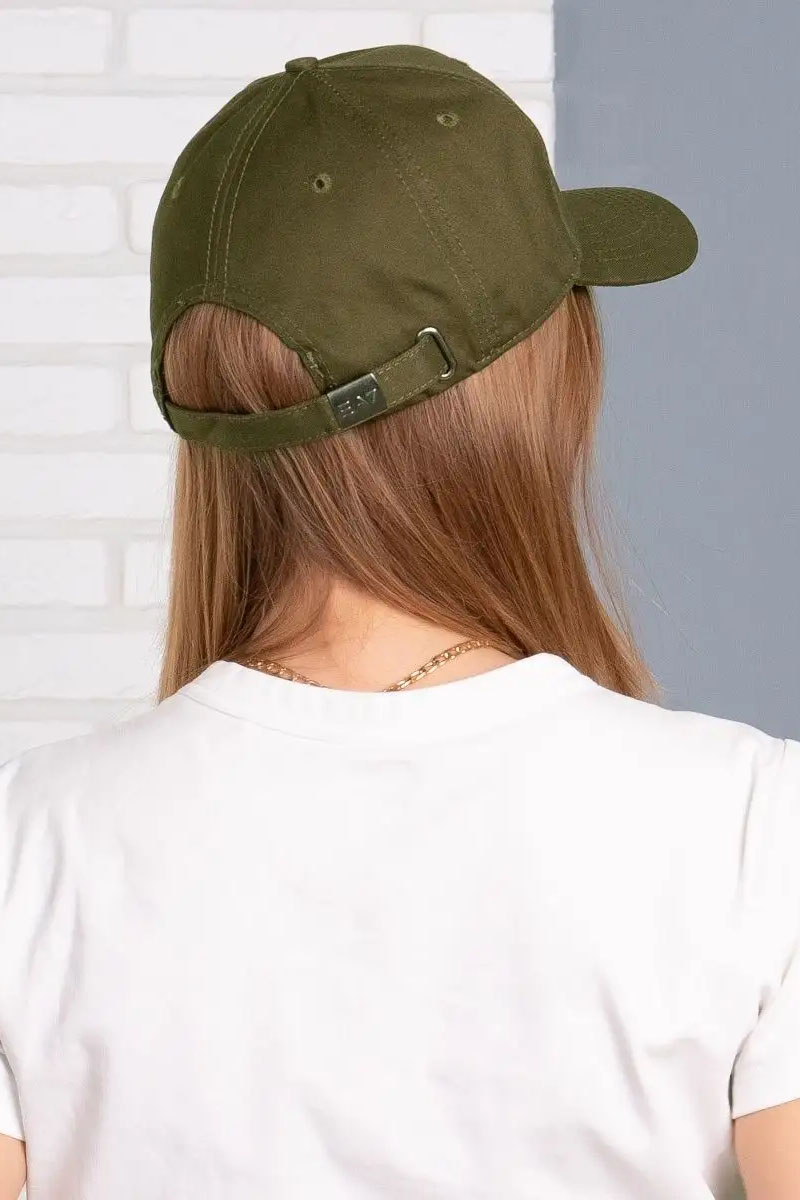 Emporio Armani EA7 Бейсболка зелёного цвета logo-plaque