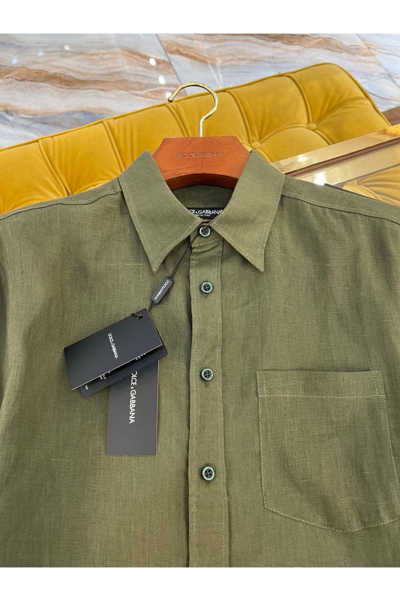 Dоlсе & Gаbbаnа Льняная рубашка Premium - Khaki