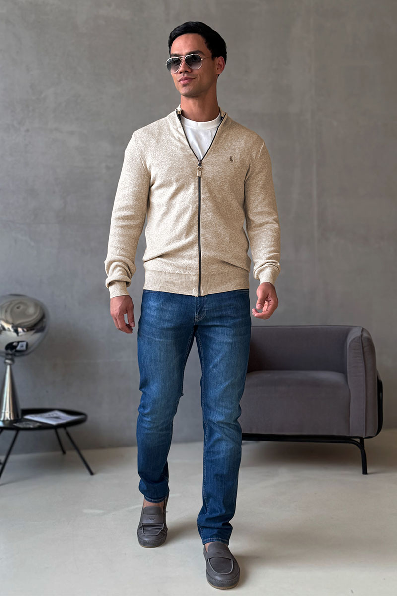 Polo Ralph Lauren Мужская бежевая кофта pony-embroidered