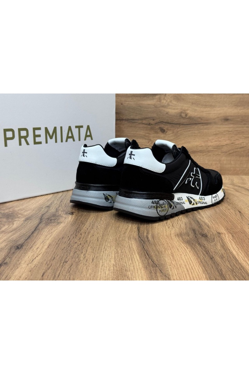 Premiata Мужские чёрные кроссовки Lander