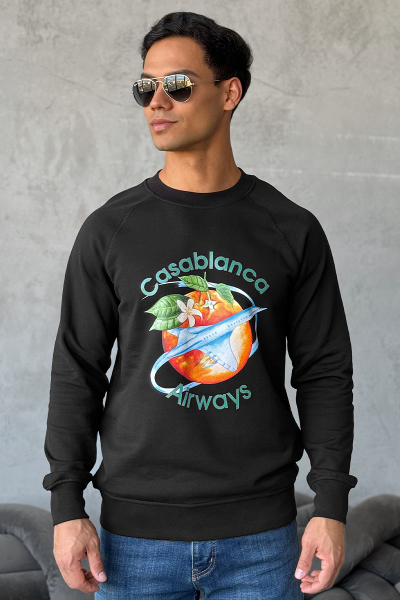 Casablanca Чёрный свитшот Orbite Autour De l'Orange 