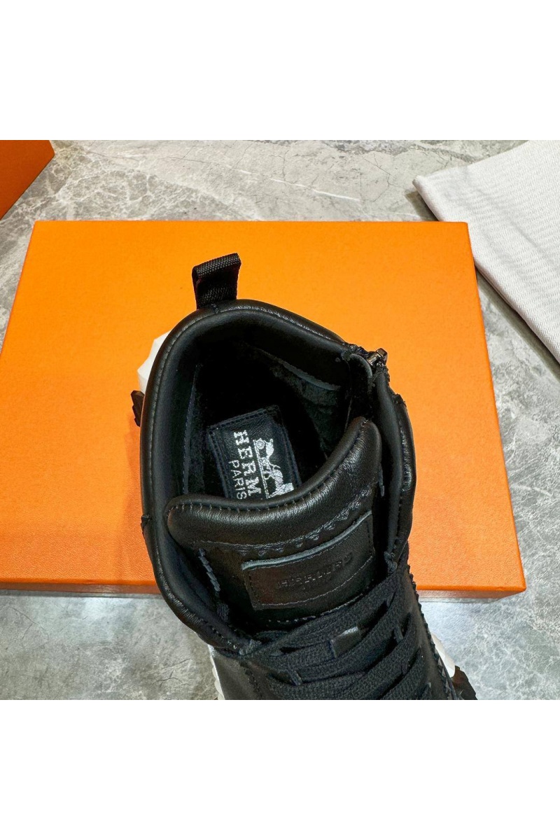Hermes Кроссовки с мехом Bouncing high-top - Black