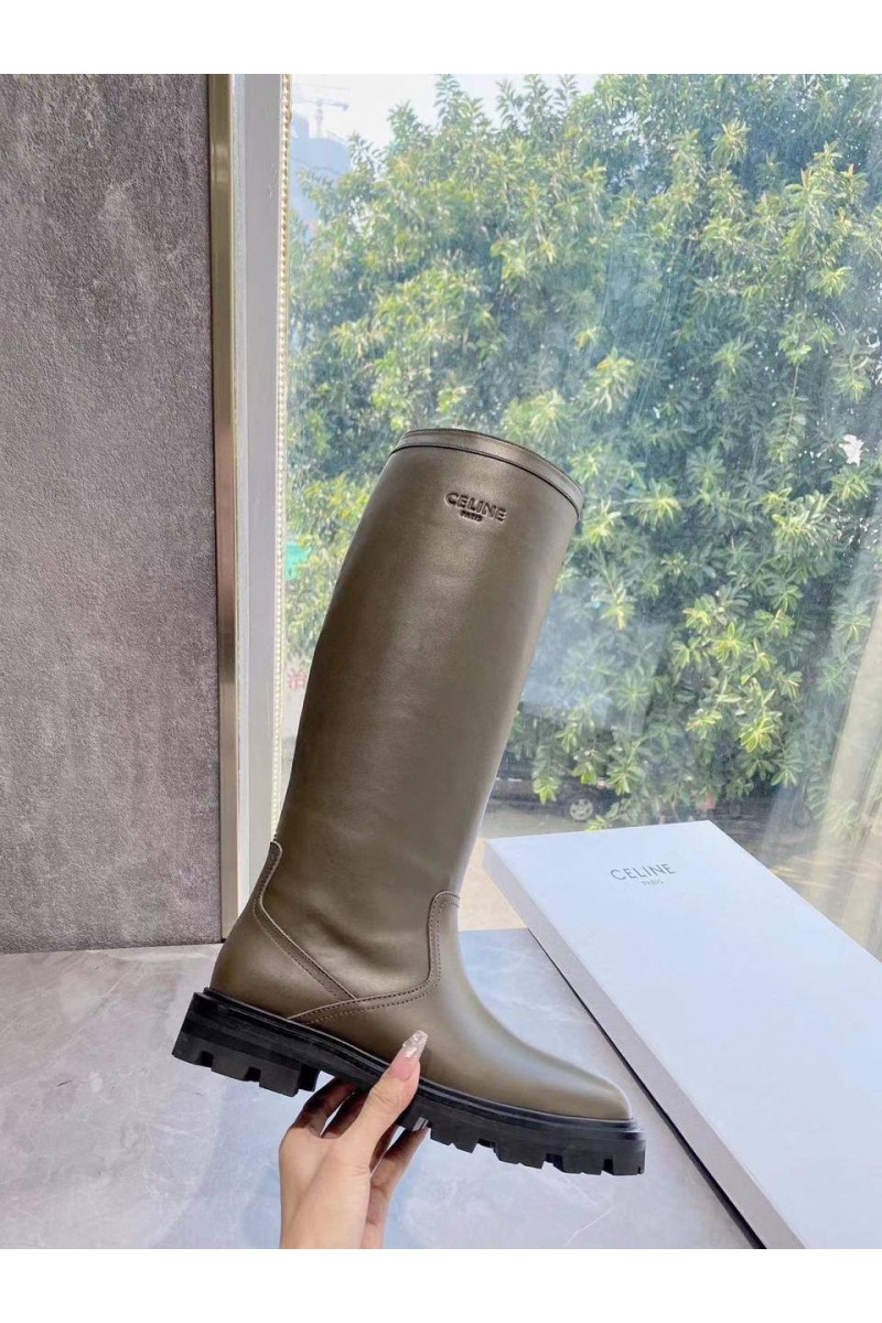 Celine Женские кожаные сапоги Premium