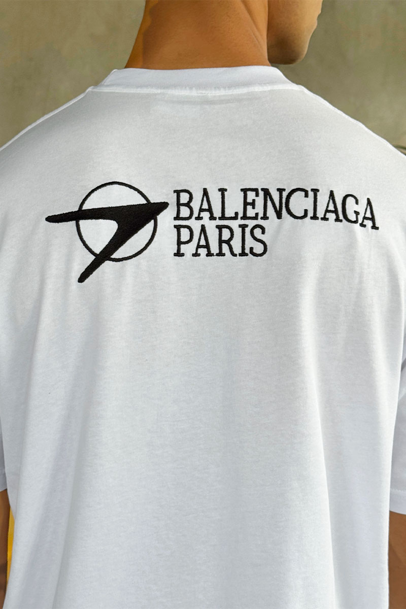 Balenciaga Оверсайз футболка Paris - White