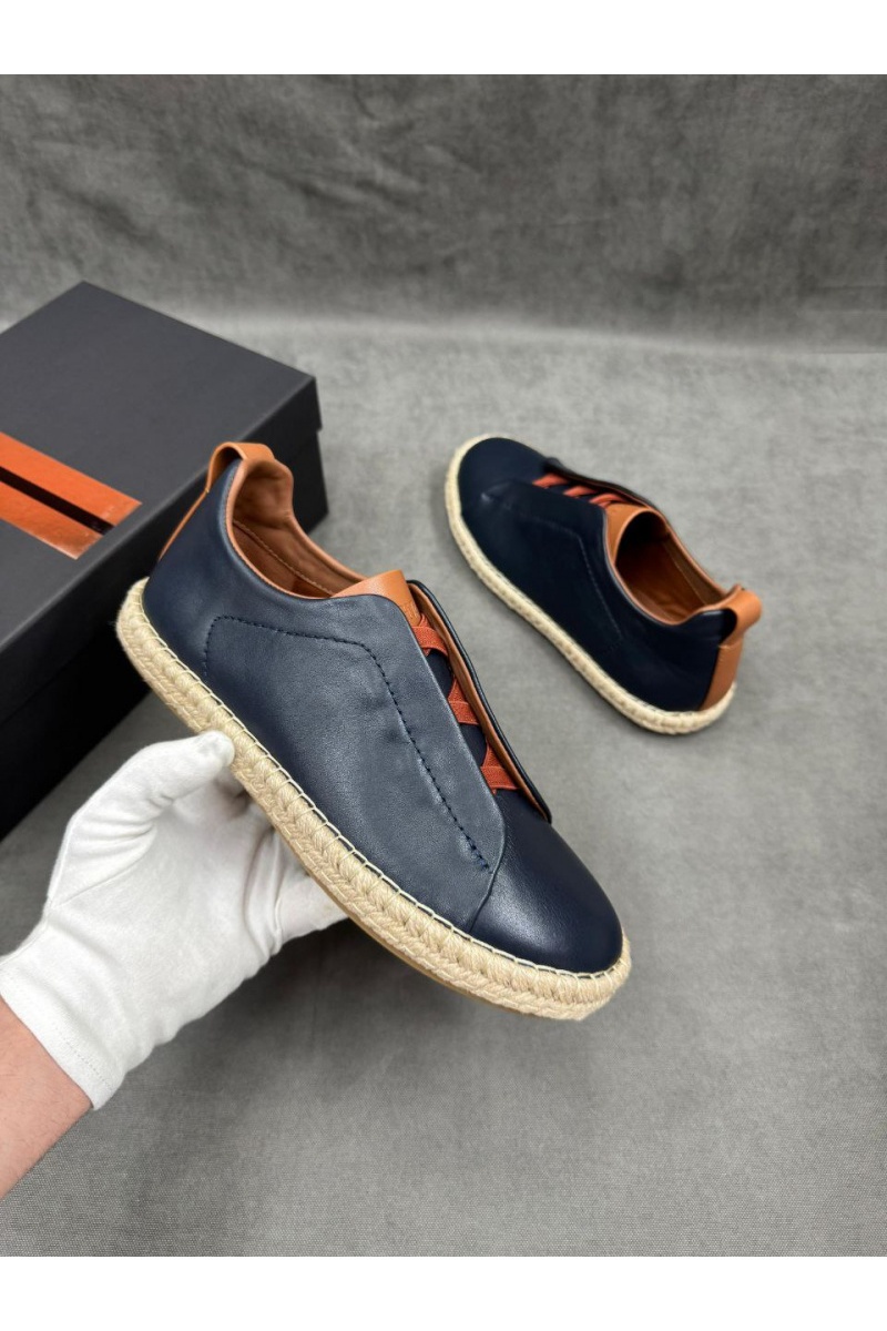 Zegna Мужские кроссовки Ermenegildo Zegna Triple Stitch - Navy