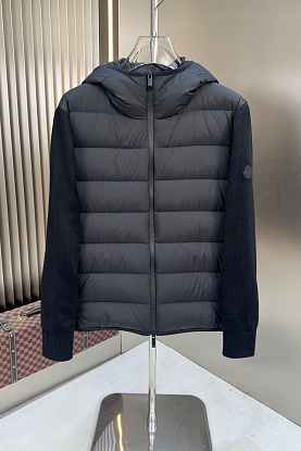 Мужская вязаная куртка logo-patch - Black