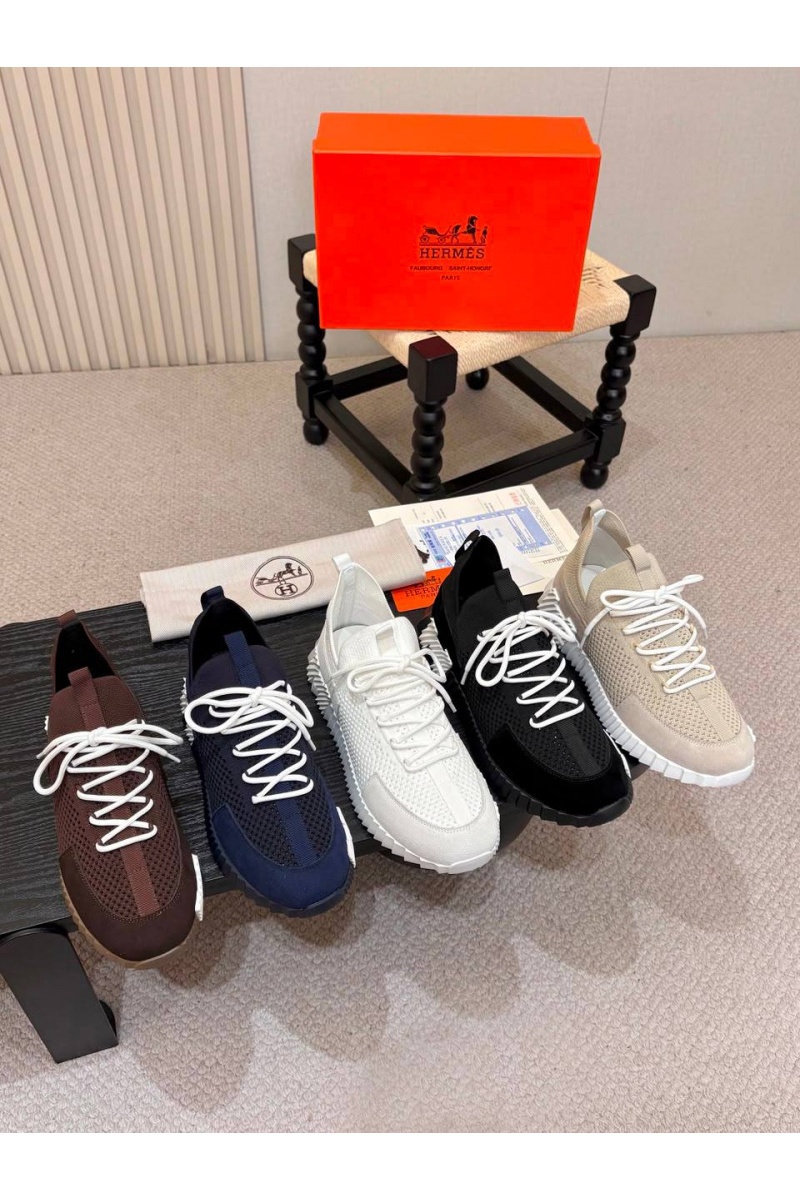 Hermes Текстильные кроссовки lift slip-on