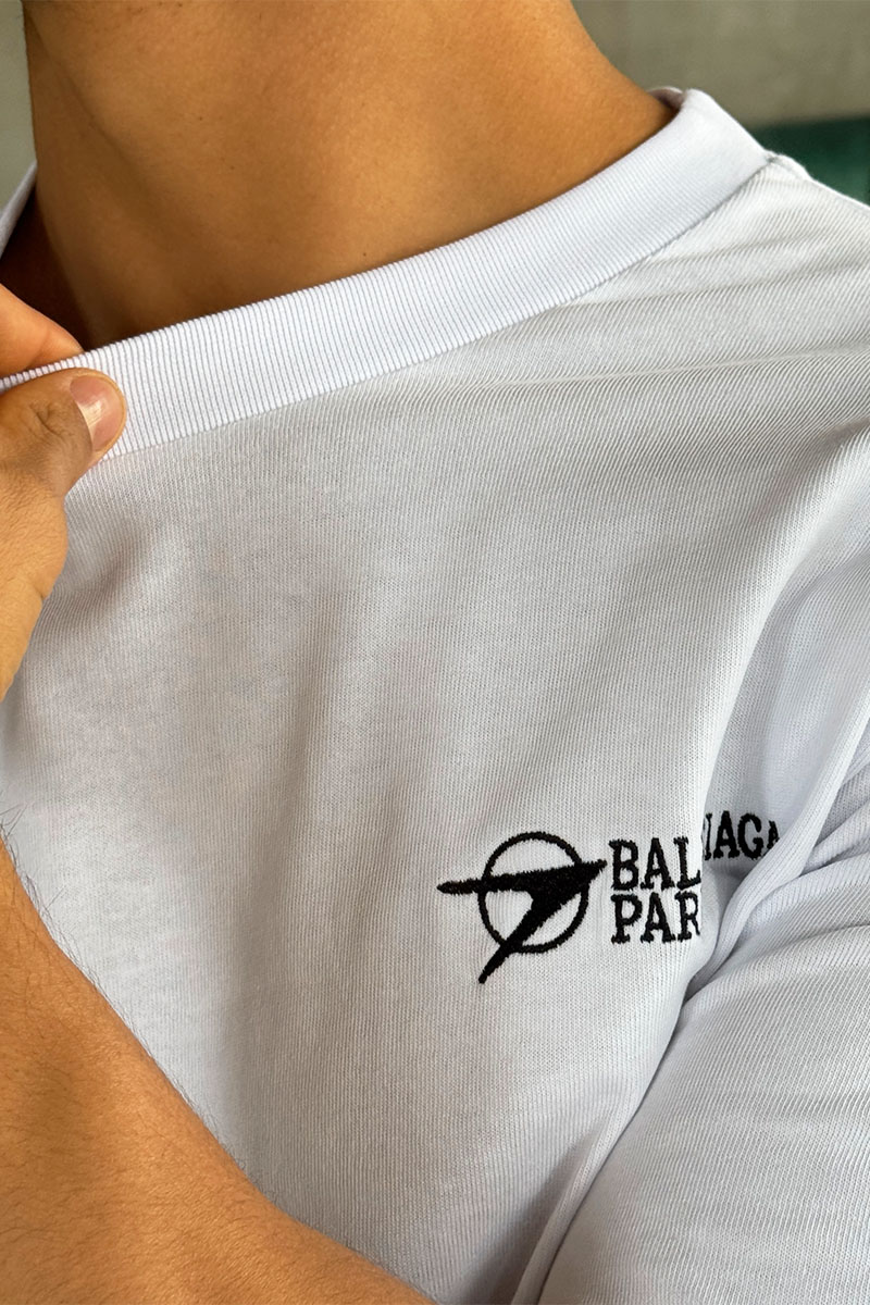 Balenciaga Оверсайз футболка Paris - White