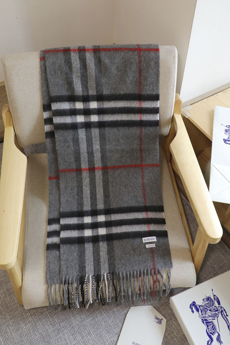 Burberry Шарф two-tone Check premium 168x30 см - Grey