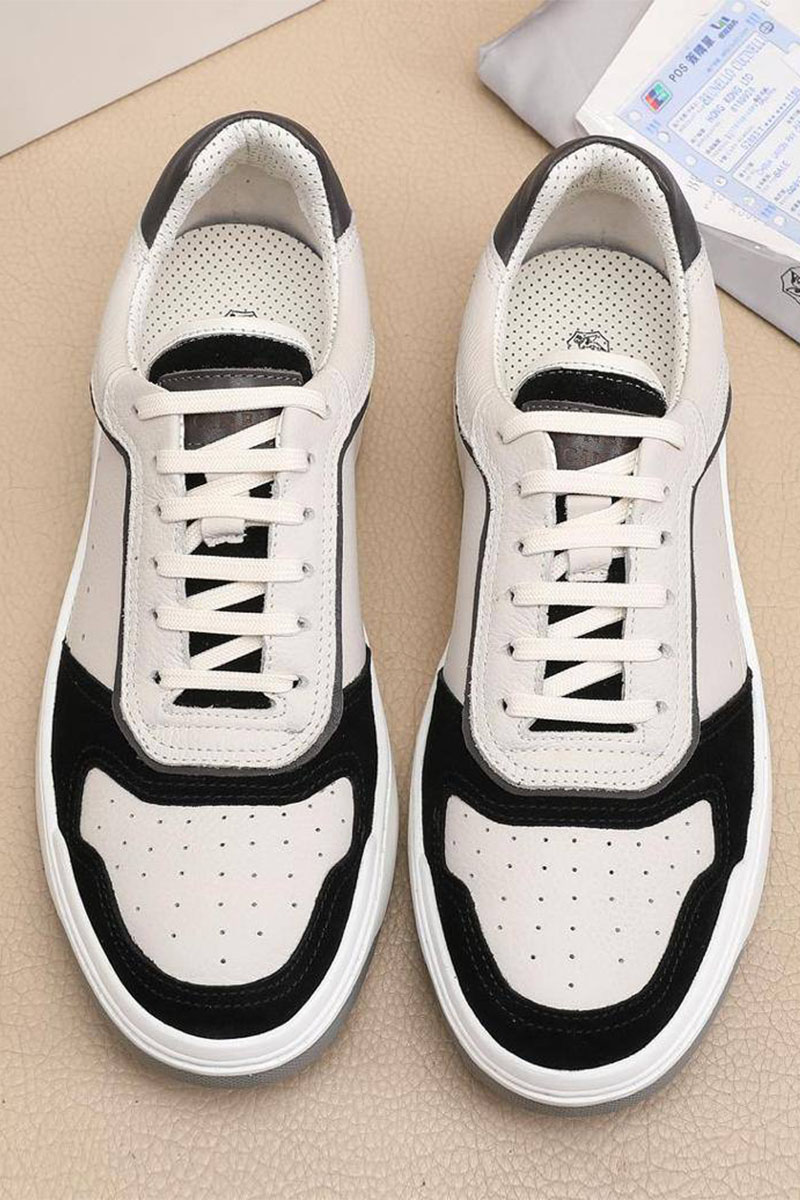 Brunеllо Сuсinеlli Комбинированные кроссовки Solomeo logo - Black / White