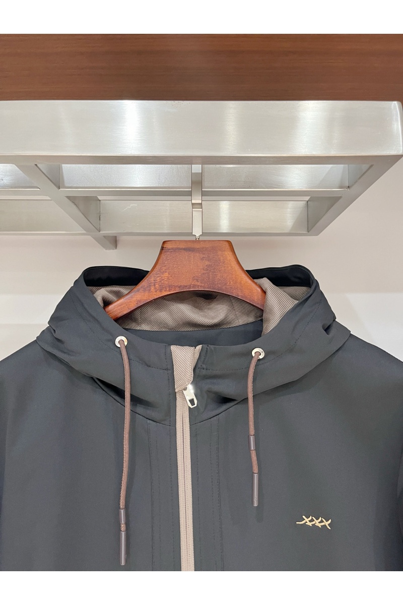 Zegna Мужская чёрная ветровка premium