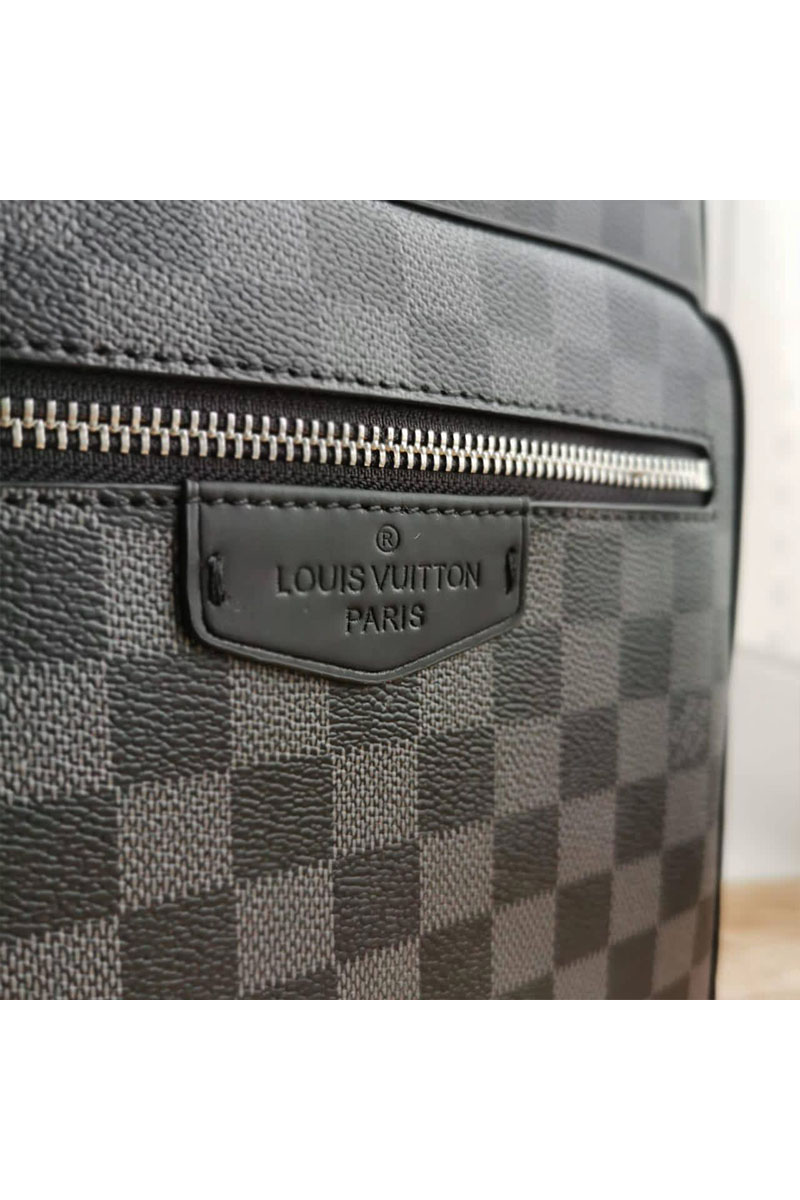 Lоuis Vuittоn Кожаный рюкзак Josh Damier Graphite 40x30 см