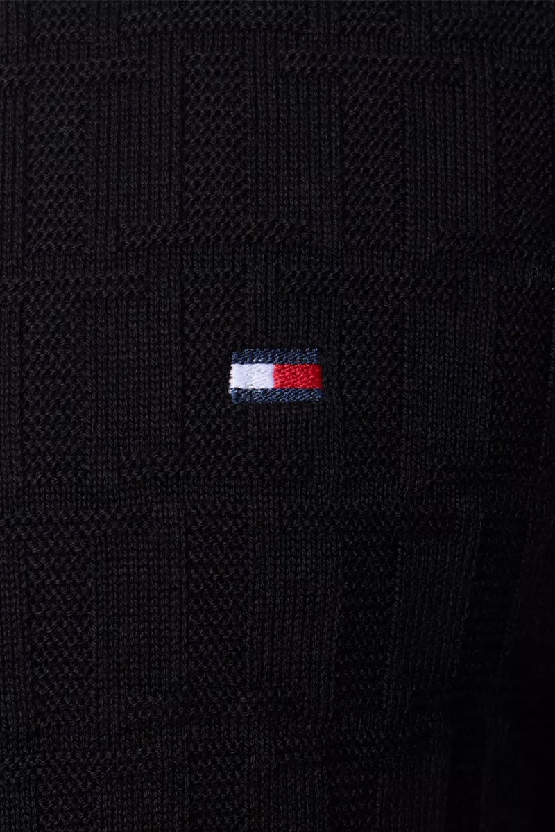Tommy Hilfiger Мужской джемпер logo-embroidered - Black 