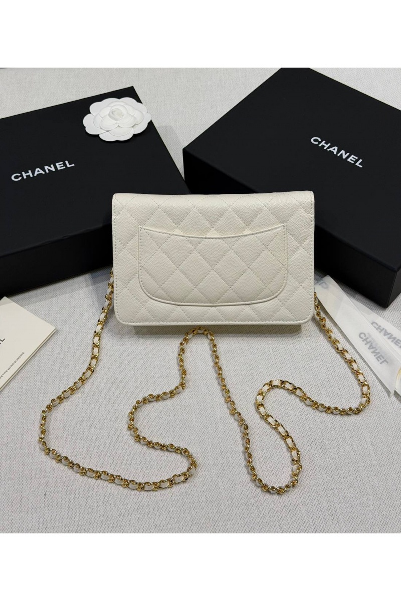 Chаnеl Кожаная сумка Wallet on Chain premium 19x12x4 см