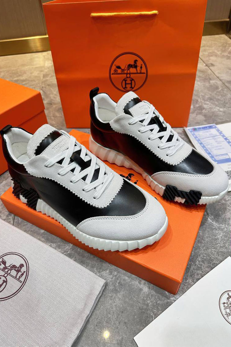Hermes Мужские кроссовки Bouncing - White / Black