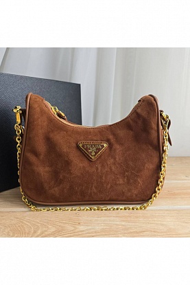 Замшевая сумка re Edition 23x12 см - Brown