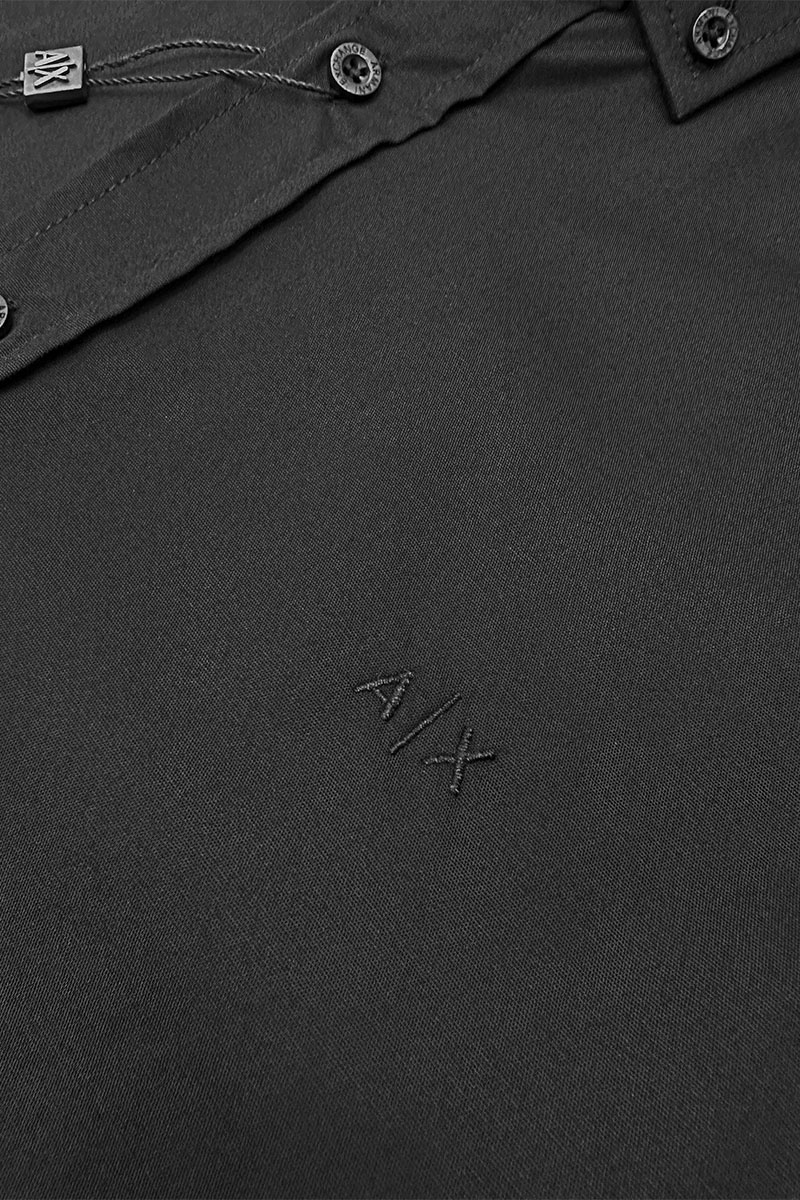 Emporio Armani EA7 Мужская чёрная рубашка 