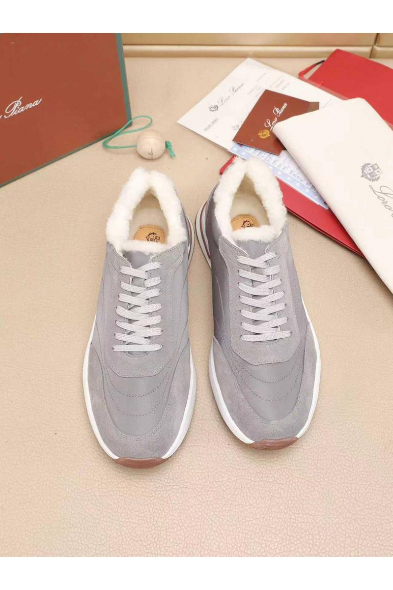 Loro Piana Кроссовки с мехом Week End Walk Evo 