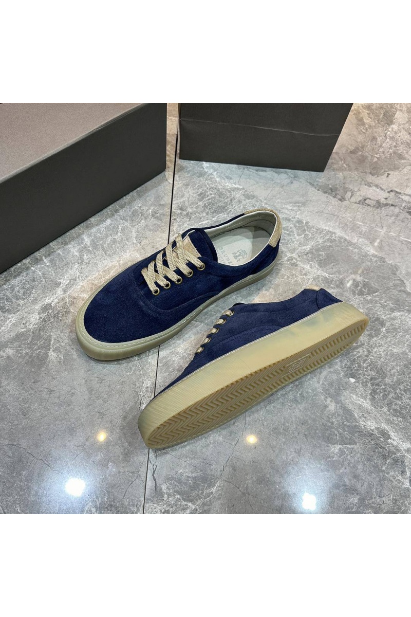 Brunеllо Сuсinеlli Замшевые кеды Sail low-top - Blue